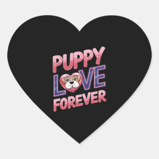 Puppy Love Forever Dog Heart Sticker