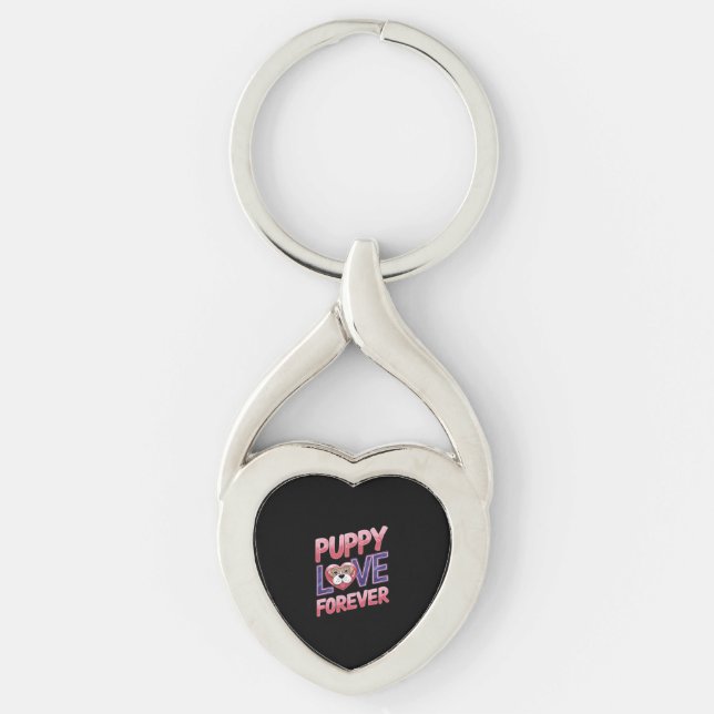 Puppy Love Forever Dog Key Ring (Front)