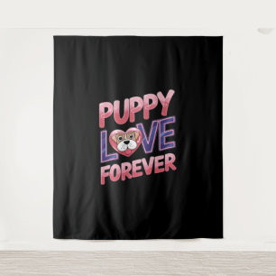 Puppy Love Forever Dog Tapestry
