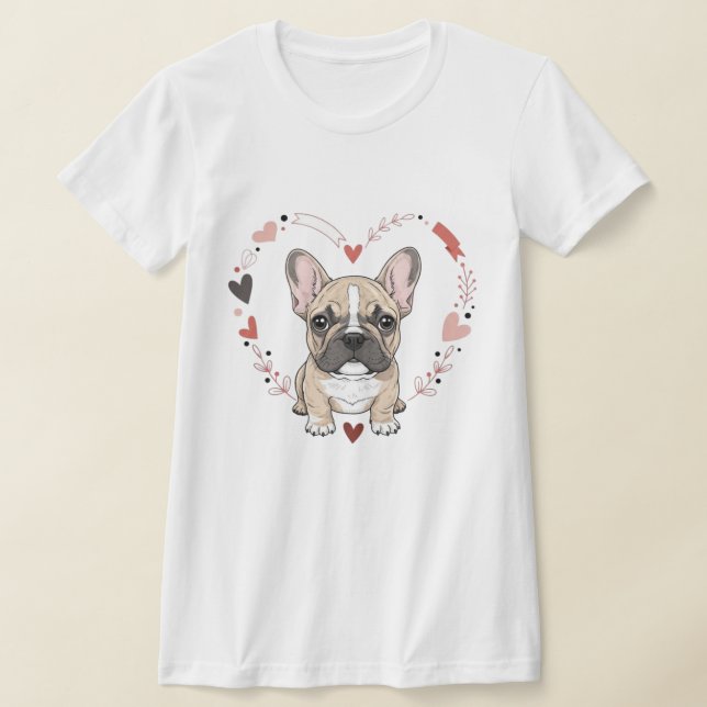 Puppy Love Frenchie T-Shirt (Laydown)
