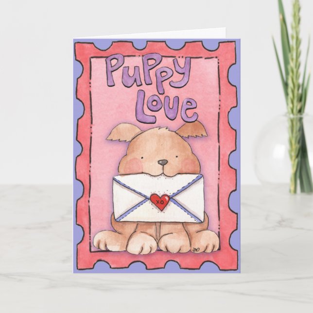 Puppy Love - Greeting Card (Front)