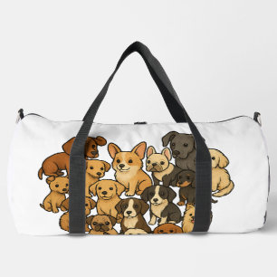 Puppy Love - Heart Made of Dogs Duffle Bag