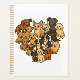 Puppy Love - Heart Made of Dogs Planner