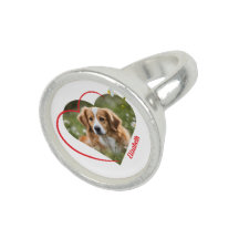 Puppy Love Heart  Photo Ring
