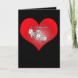 Puppy Love Heart Valentine Card