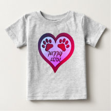 Puppy Love heart with paw prints