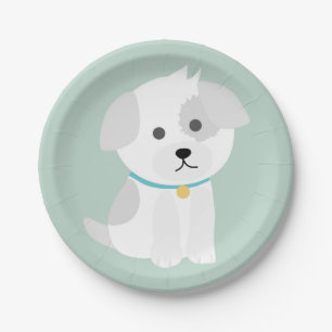 Puppy Love Paper Plate