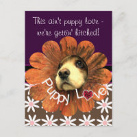 Puppy Love Peeking Out of a Flower