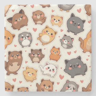 Puppy Love Pillow Stone Coaster