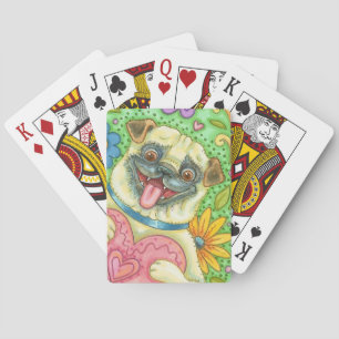 Puppy Love PUG DOG PLAYING CARDS Poker