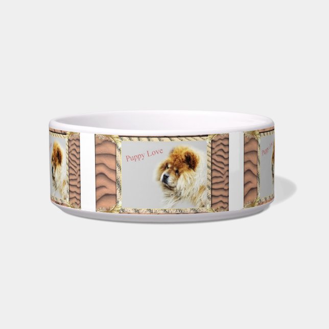 Puppy Love ~ Small Pet Bowl (Front)