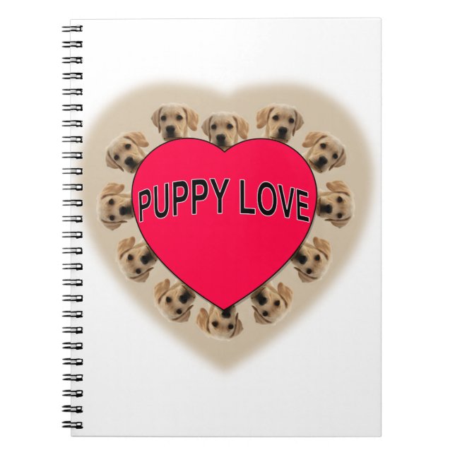 Puppy Love Spiral Notebook (Front)