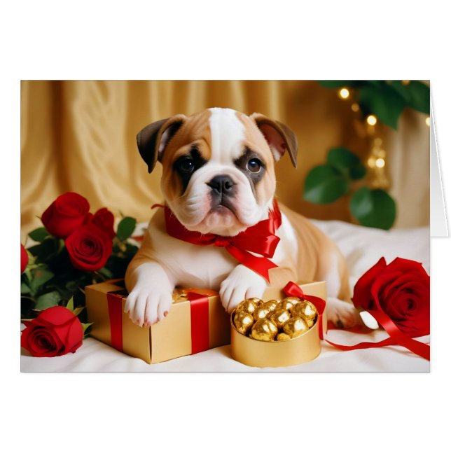 Puppy Love Tender Romantic Beautiful Gift (Front Horizontal)