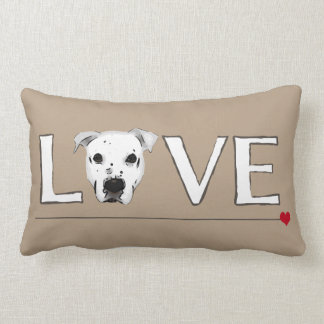 Puppy Love Text Art Lumbar Cushion