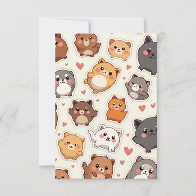  Puppy Love Thank You Cards (Front)