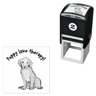 Puppy love therapy self-inking stamp