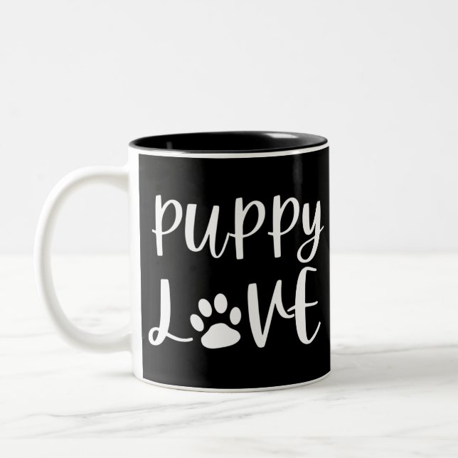 Puppy Love Two-Tone Coffee Mug (Left)