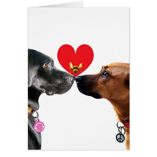 Puppy Love Valentine card (Front)