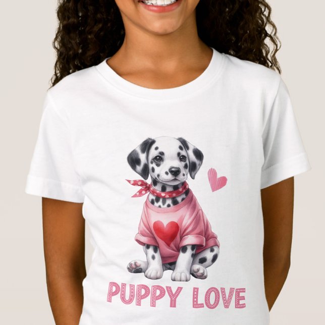 Puppy Love Valentine's Day Children's T-Shirt (Creator Uploaded)