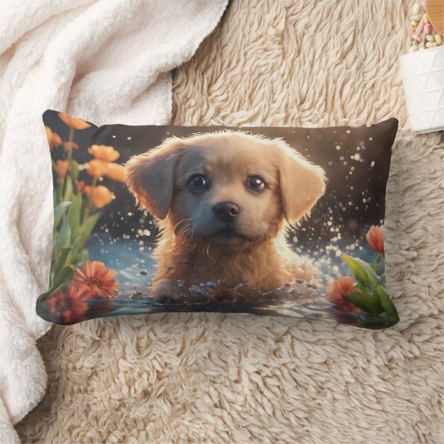 Puppy - Lumbar Pillow 13" x 21" (Blanket)