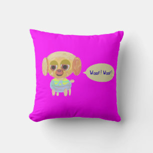 Puppy Magenta Cushion