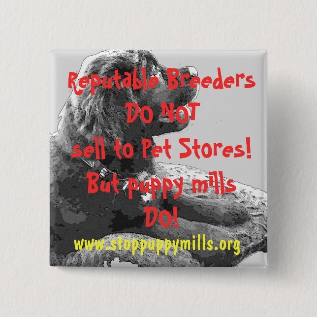 Puppy Mill Awareness Button (Front)