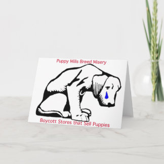 Puppy Mills Breed Misery Card