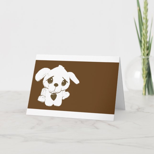 puppy Miss You Card (Front)