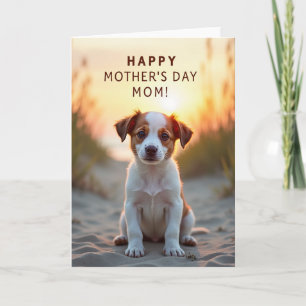 Puppy Mothers Day Portrait Card