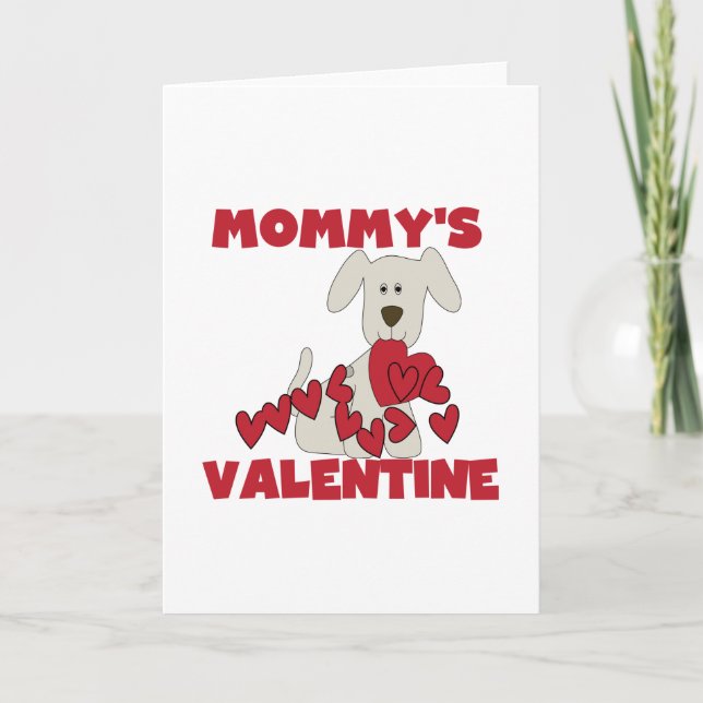 Puppy Mummy's Valentine T-shirts and Gifts Holiday Card (Front)