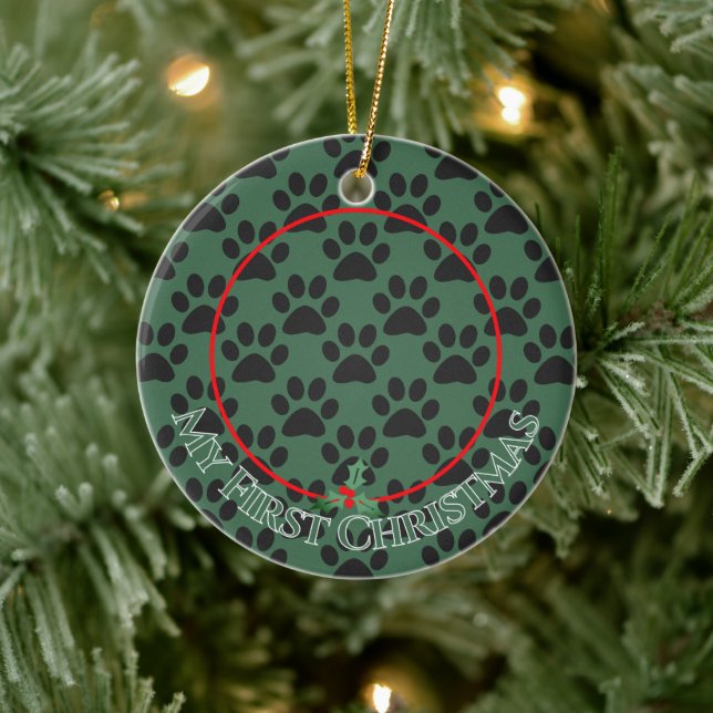 Puppy My First Christmas Photo Ornaments (Tree)