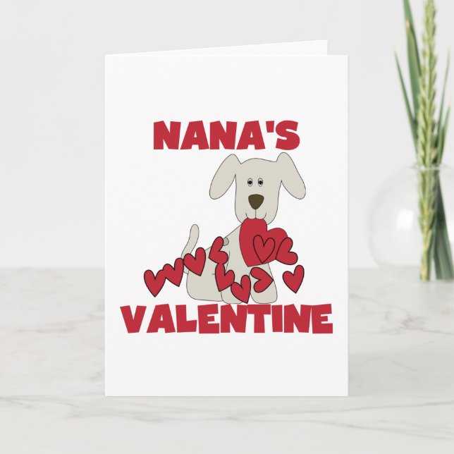 Puppy Nana's Valentine Tshirts and Gifts Holiday Card (Front)