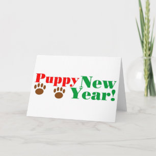 Puppy New Year! Holiday Card