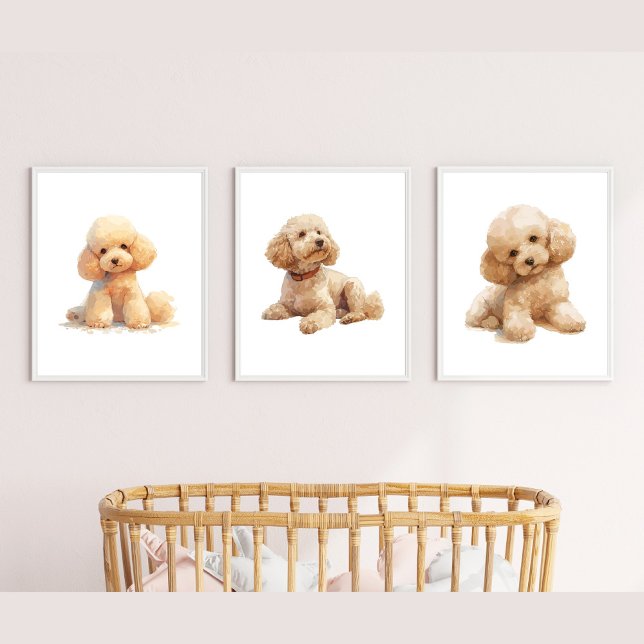 Puppy Nursery Decor, Poodle Wall Art (Creator Uploaded)