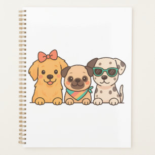 Puppy Pals � Cute Trio of Dogs in Pastel Style Planner