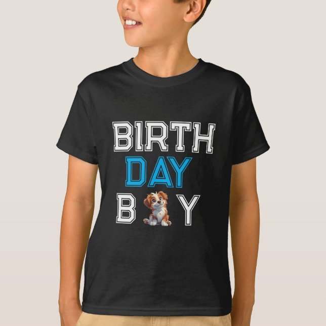 Puppy Party Birthday | Cute Kids Dog T-Shirt (Front)