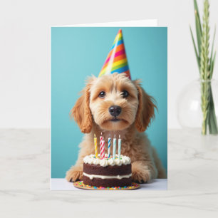 Puppy Party Hat Card