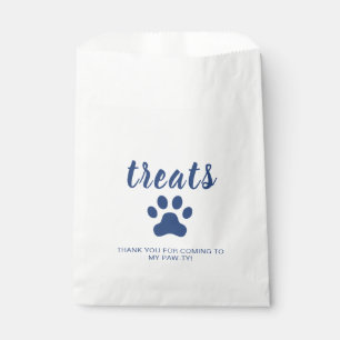 Puppy party treat favour bag blue