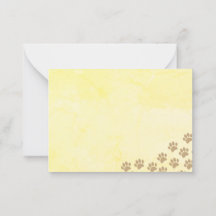 Puppy Paw Prints Note Card