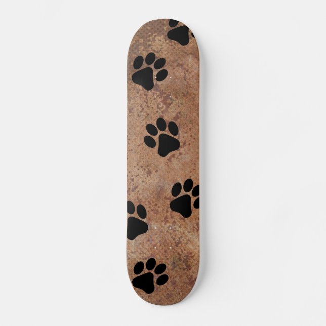 Puppy Paw Prints Skateboard (Front)