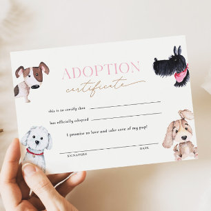 Puppy Paw-ty Adoption Certificate