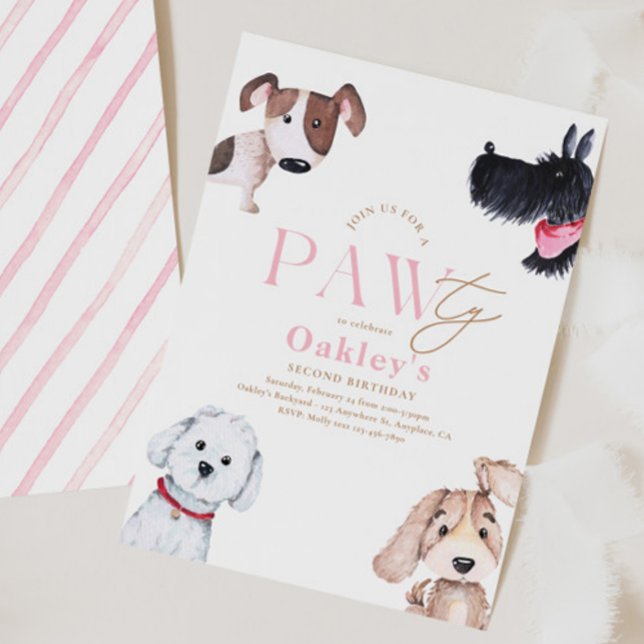 Puppy Paw-ty Birthday Invitation (Creator Uploaded)