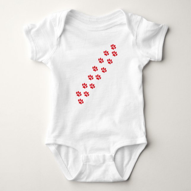 Puppy Paws Baby Bodysuit (Front)