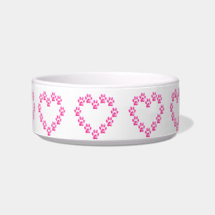 Puppy paws dog prints dad pup mum good boy rescue bowl