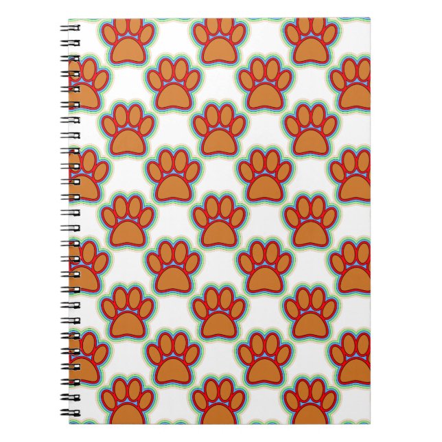 Puppy Paws Spiral Notebook (Front)