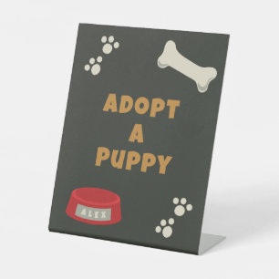 Puppy Pawty Favour Tabletop Sign