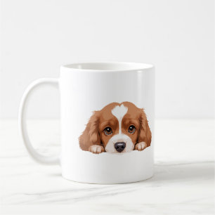 Puppy Peeking Cute Adorable Funny Animal Cartoon Coffee Mug
