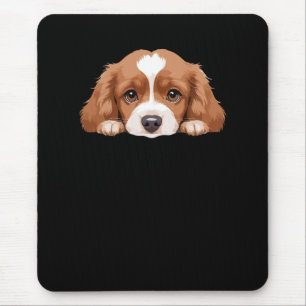 Puppy Peeking Cute Adorable Funny Animal Cartoon  Mouse Pad