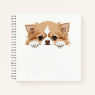 Puppy Peeking Cute Adorable Funny Animal Cartoon  Notebook