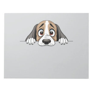Puppy Peeking Cute Adorable Funny Animal Cartoon  Notepad